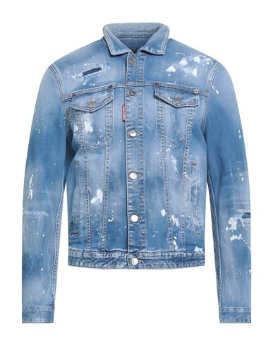 Man Denim outerwear Blue Size 38 Cotton, Elastomultiester, Elastane
