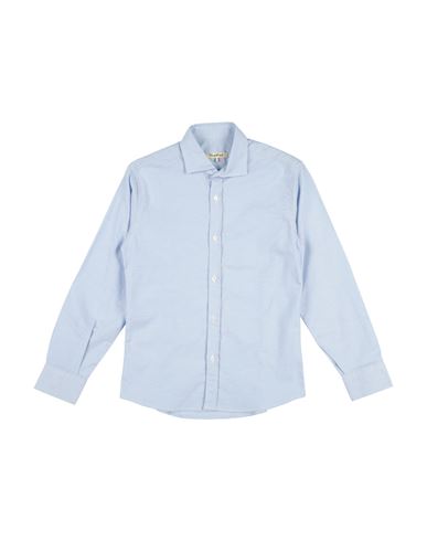 Kid Boy Shirt Light blue Size 10 Cotton, Elastane