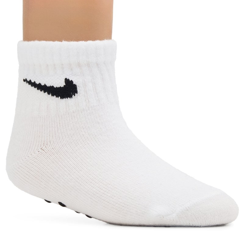 Infant' 3 Pack 12-24 Month Gripper Ankle Socks (Black/Grey/White)