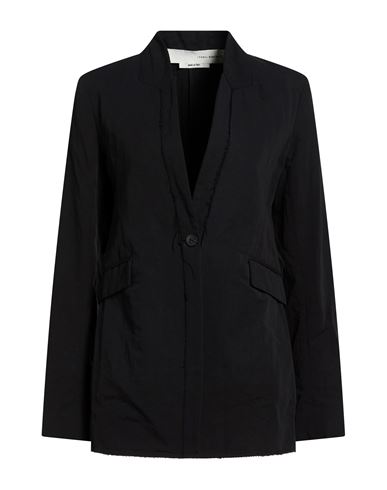Woman Jacket Black Size 4 Cotton, Linen