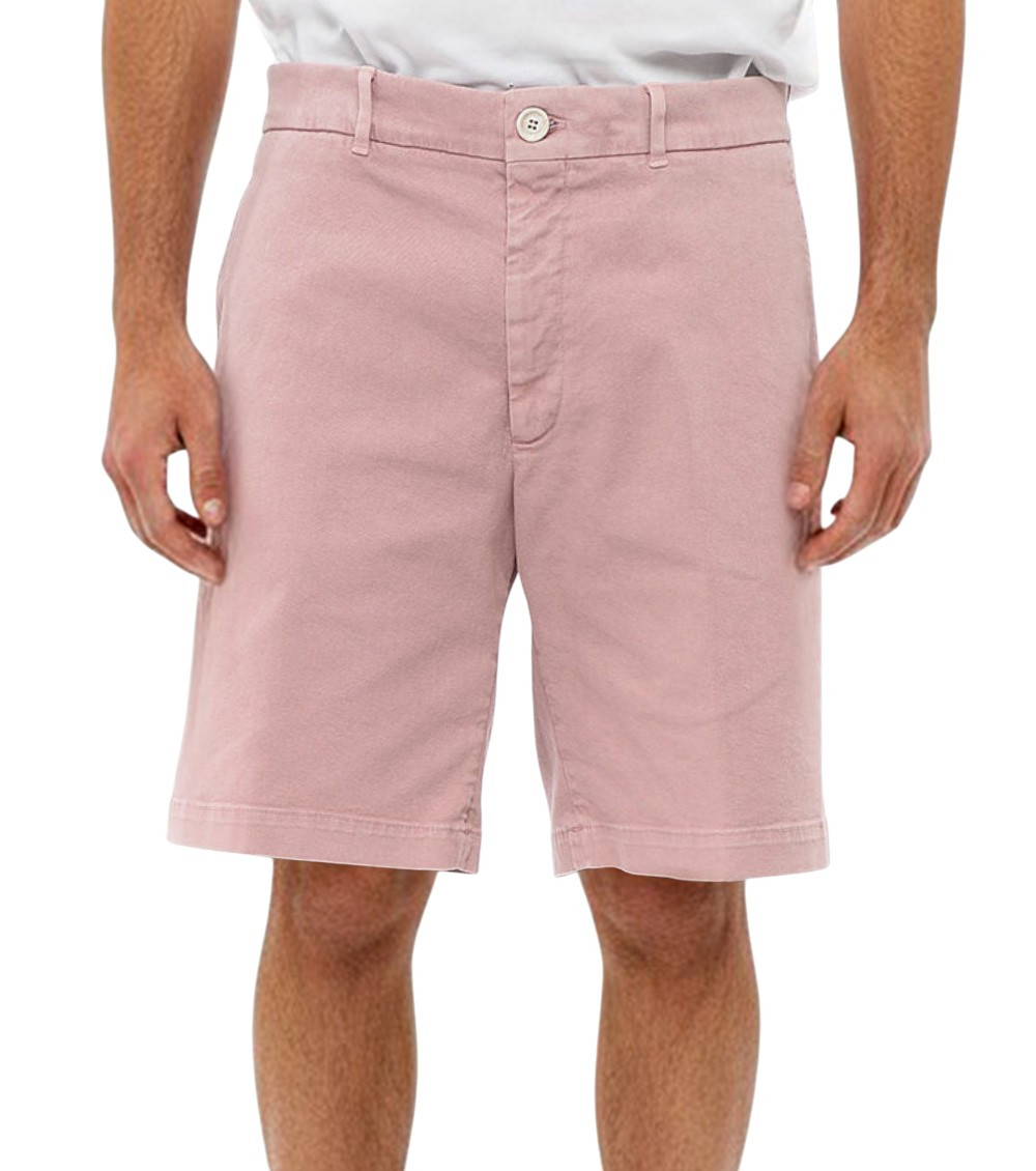 Pink Solid Regular Shorts