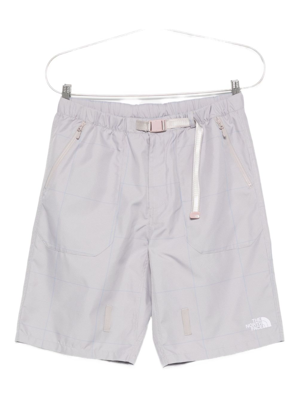 Checked zip-pocket shorts - Grey