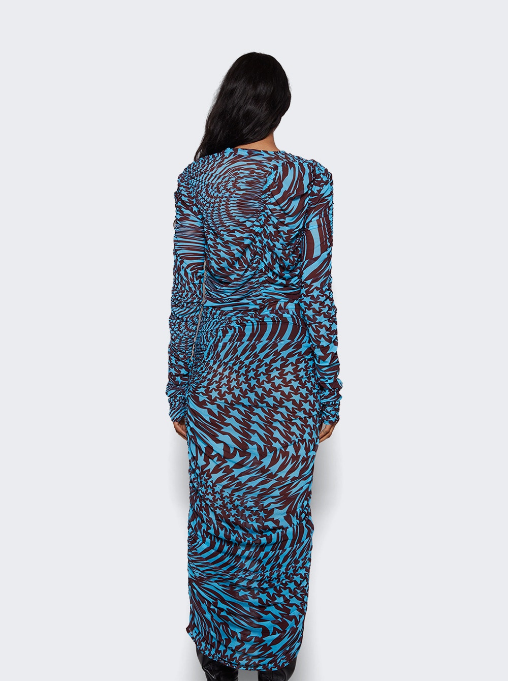 Printed Star Mesh Dress