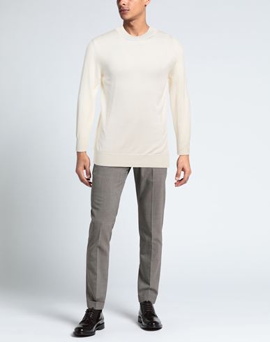 Man Turtleneck Ivory Size 44 Wool, Silk