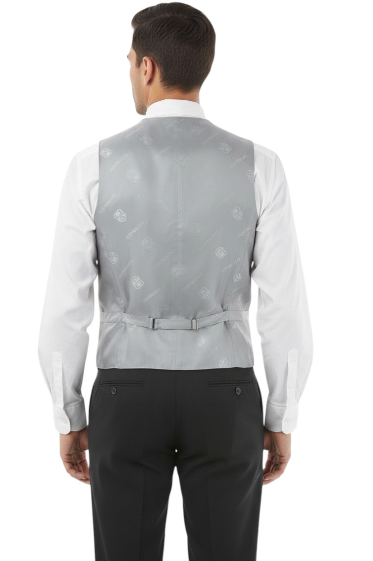 Grey V Neck Waistcoat