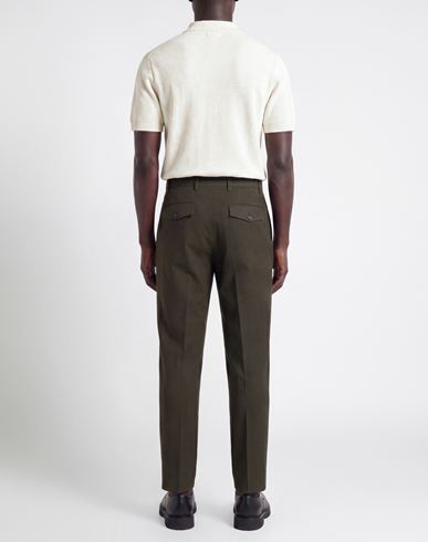 Man Pants Military green Size 32 Virgin Wool, Elastane