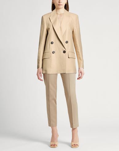 Easy Woman Blazer Sand Size 8 Linen