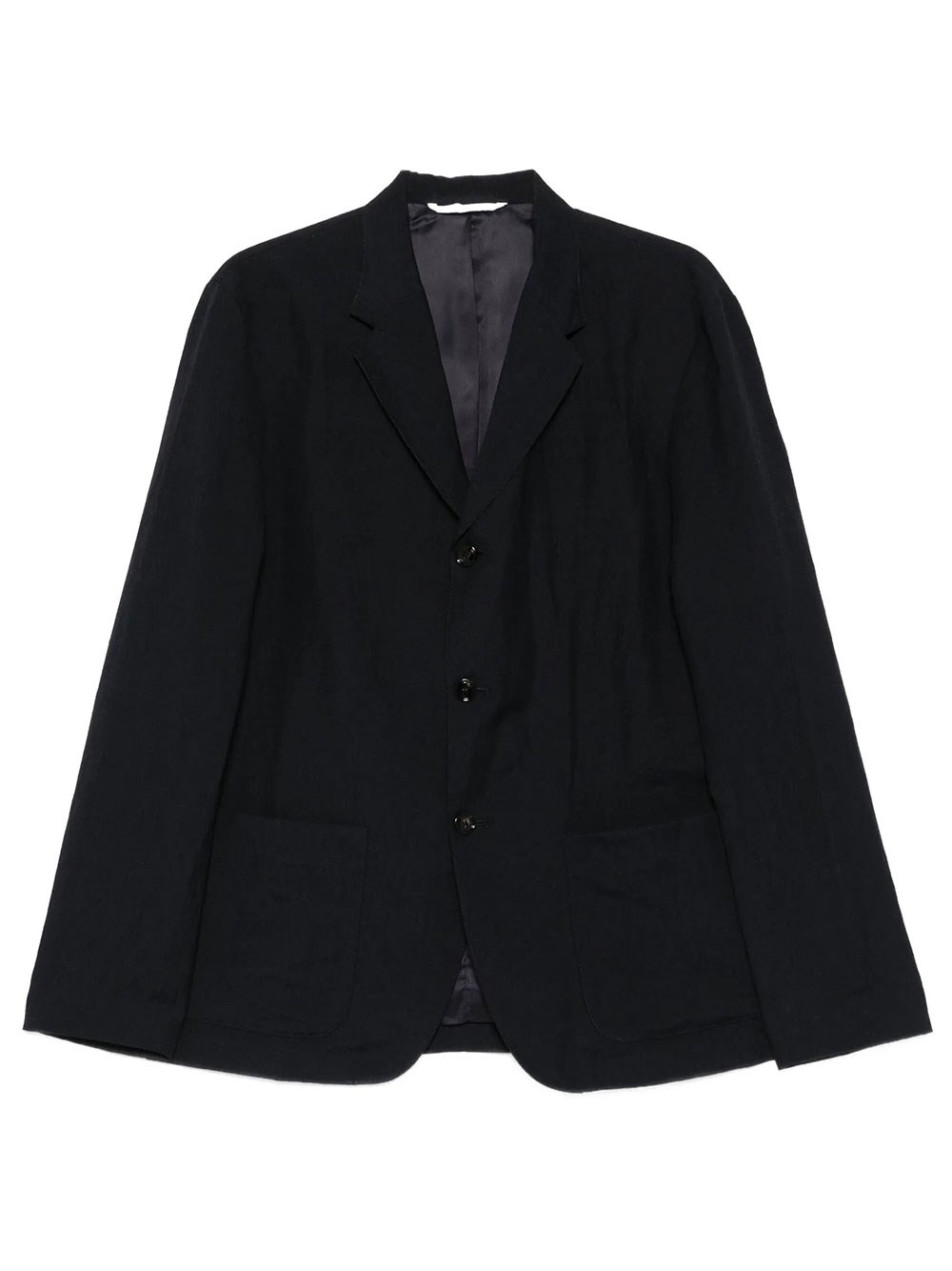 Jake Patch-Pocket Single-Breasted Wool Blend Jacket
