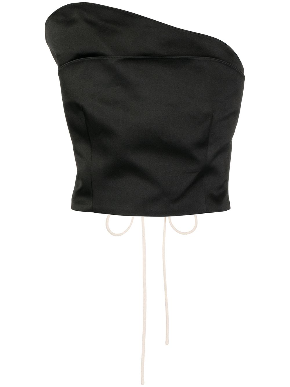 Petal asymmetric croset top - Black