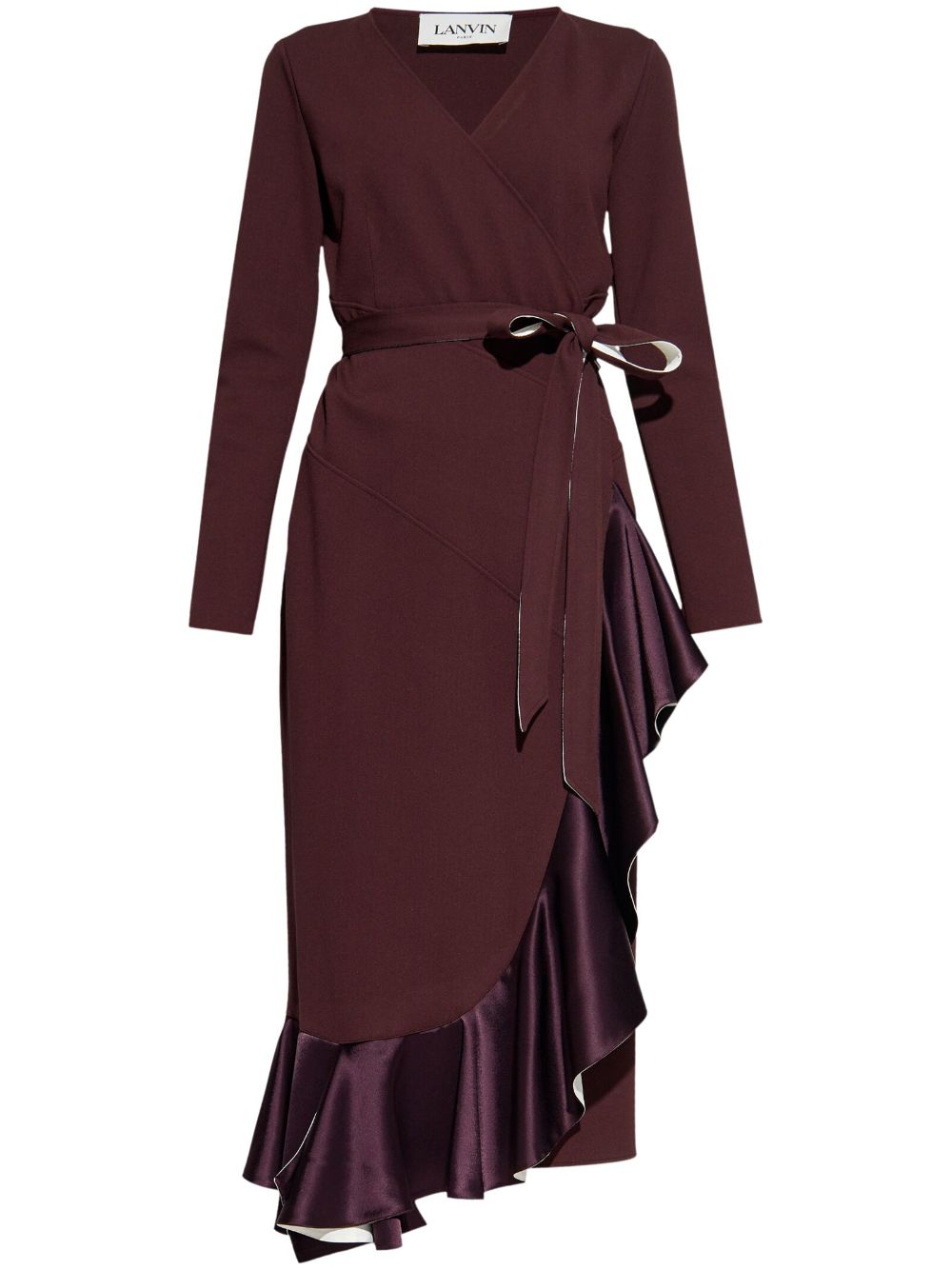 Wraparound midi dress - Red