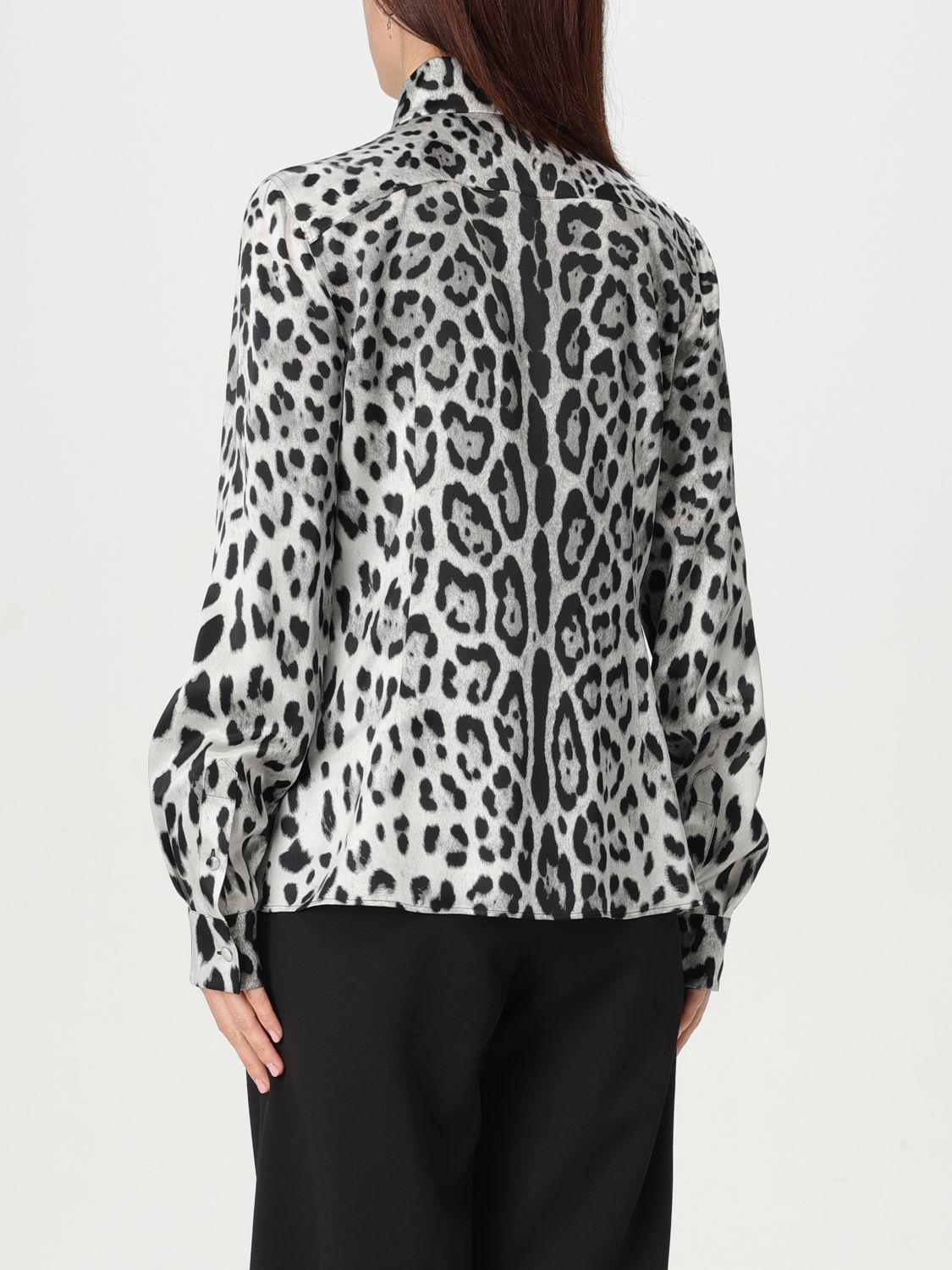 Leopard-print blouse - Grey