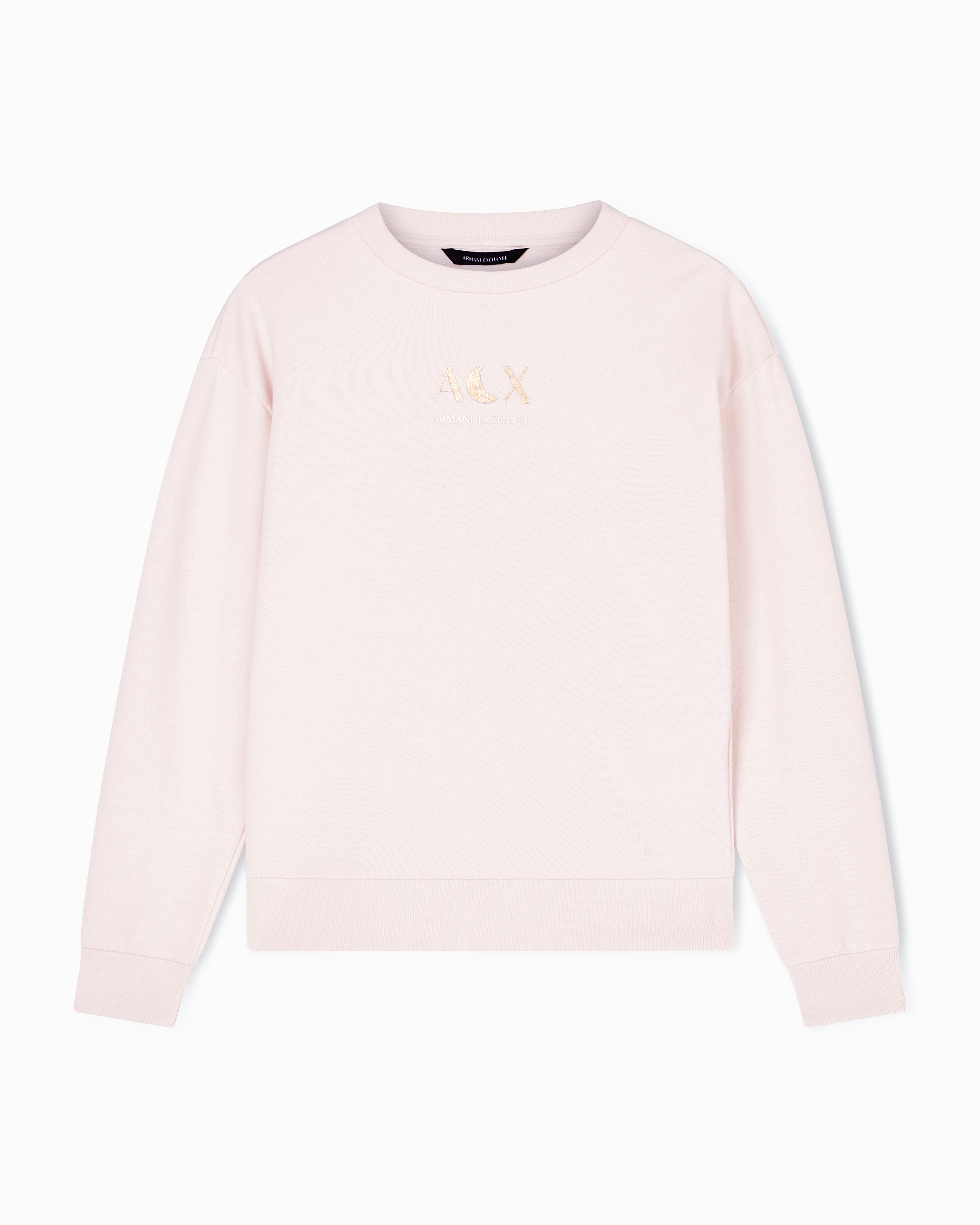 Solid color French Terry cotton crew neck sweatshirt
