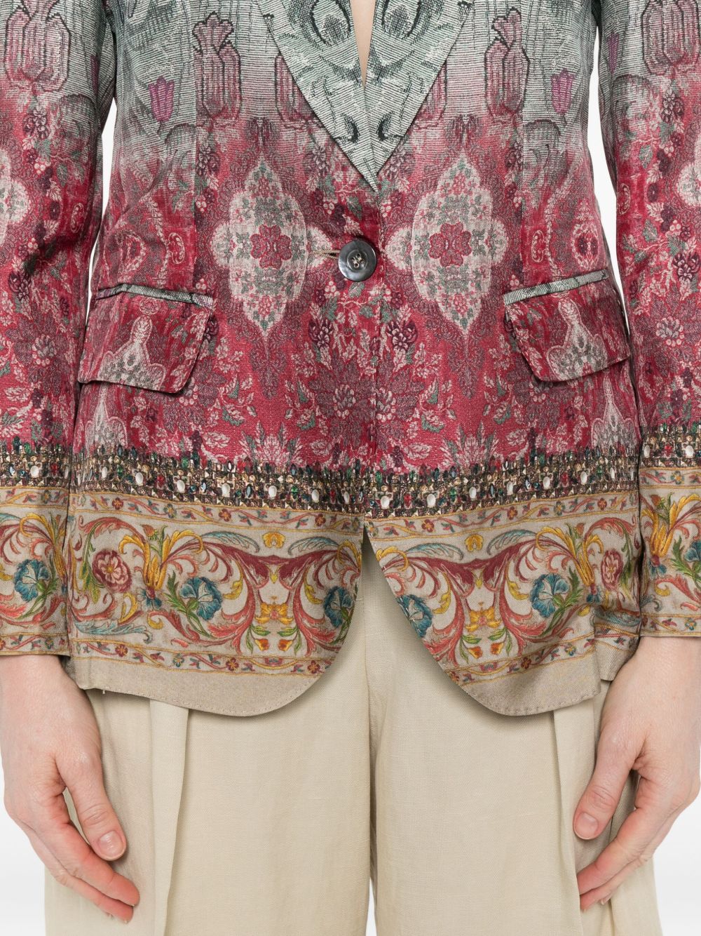 Pierre Louis Mascia Silk Single Breasted Jacket