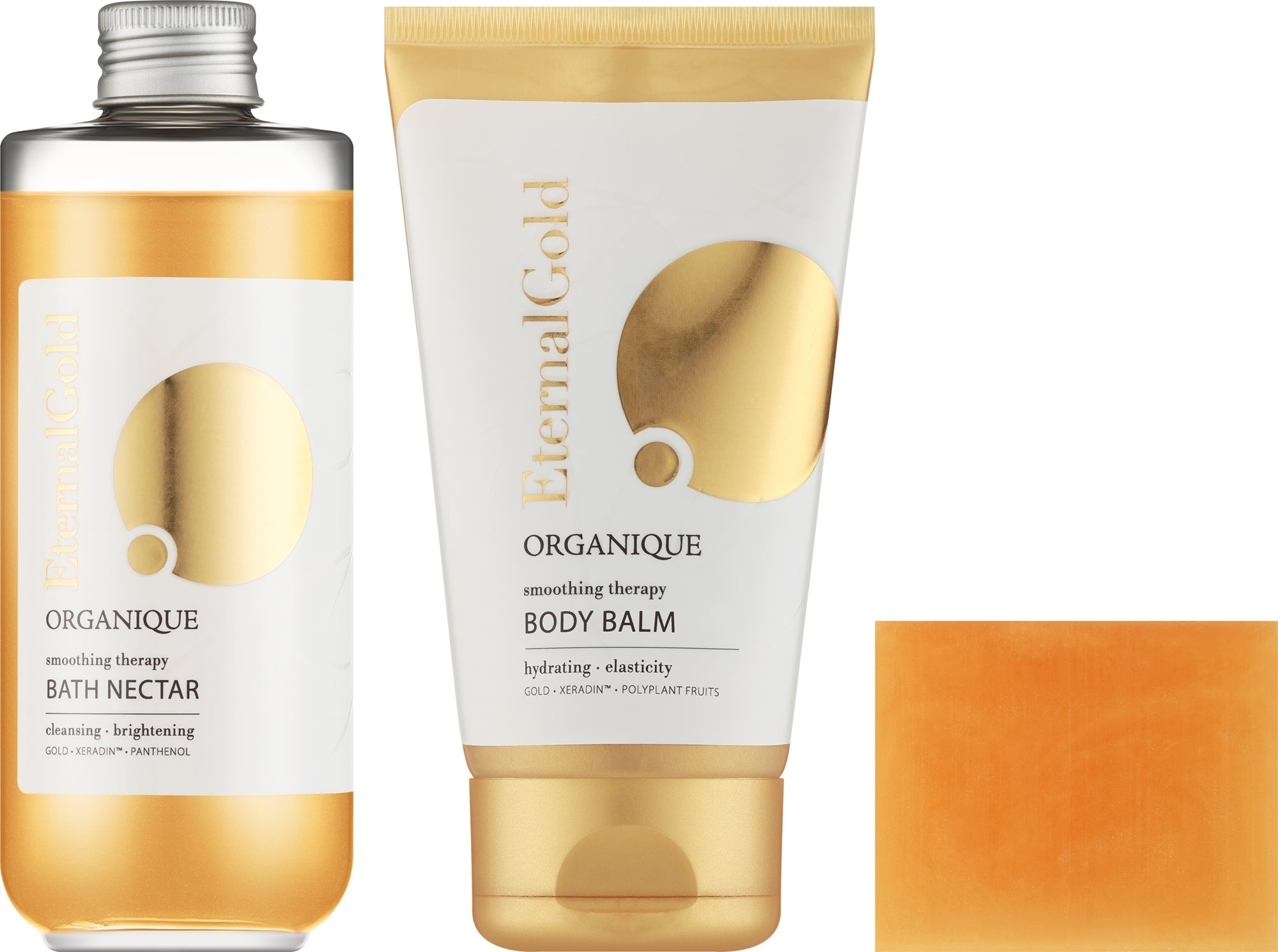 Set Organique Eternal Gold Timless Skin b/balm/150ml + soap/100g + bath/nectar/200