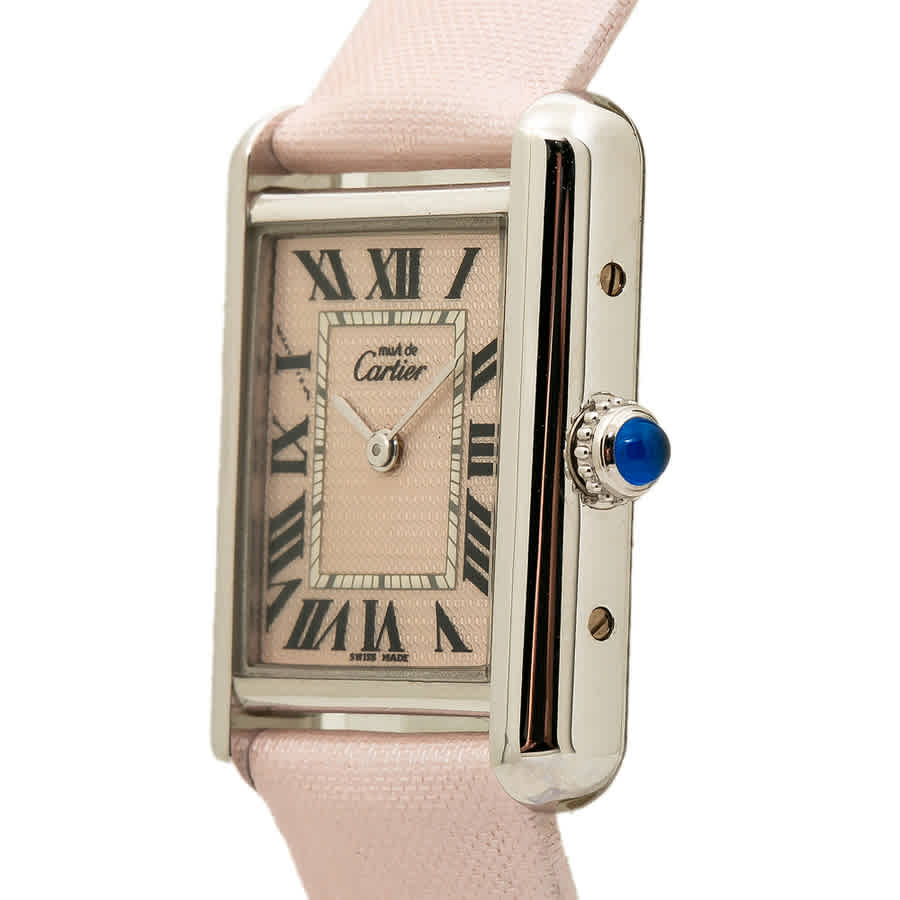 Tank Quartz Pink Dial Ladies Watch 2416