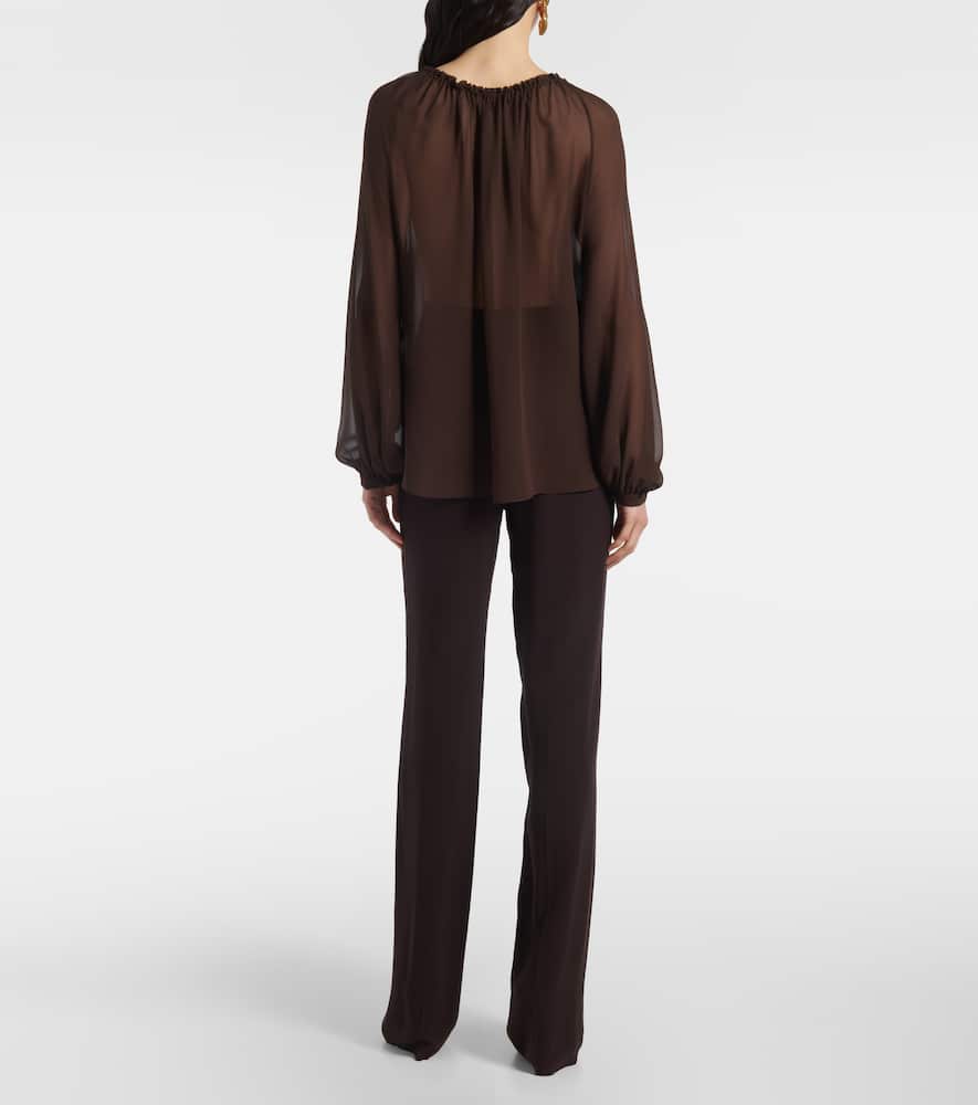 Sheer silk georgette blouse