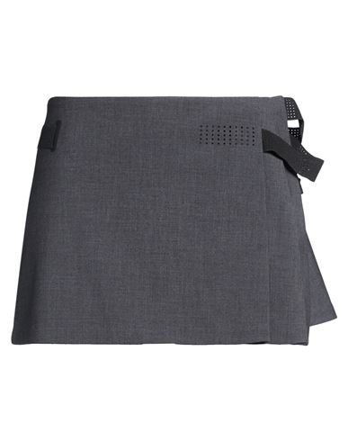Woman Mini skirt Charcoal Size 2 Polyester, Rayon, Polyurethane