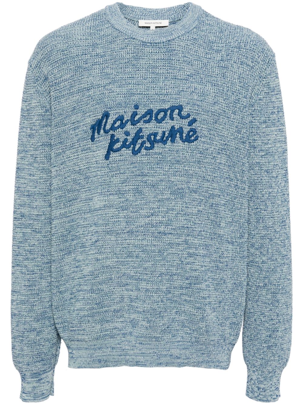 Handwriting logo-embroidered jumper - Blue