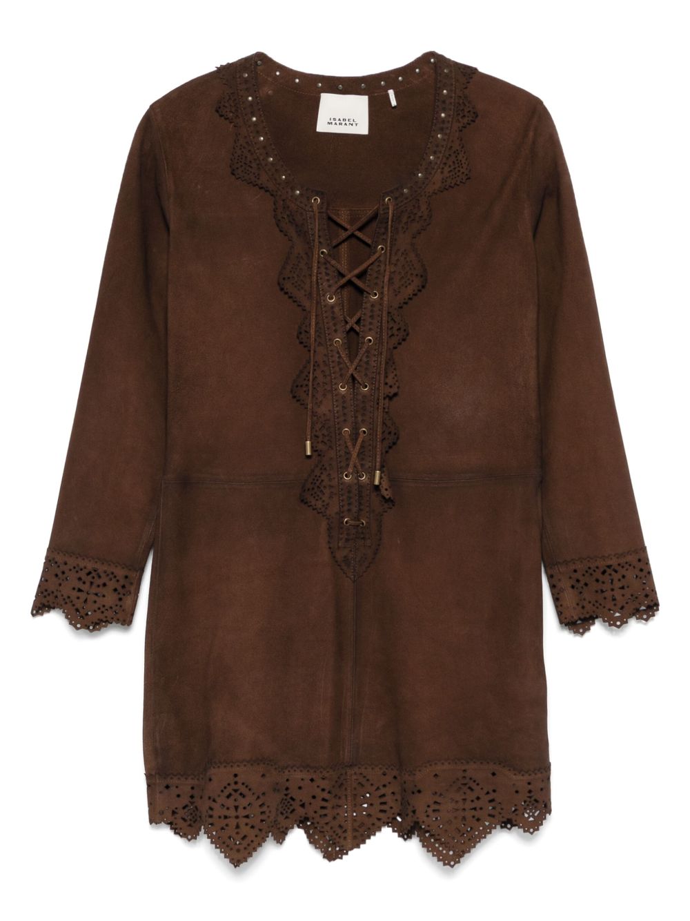ISABEL MARANT Charlina mini dress - Brown