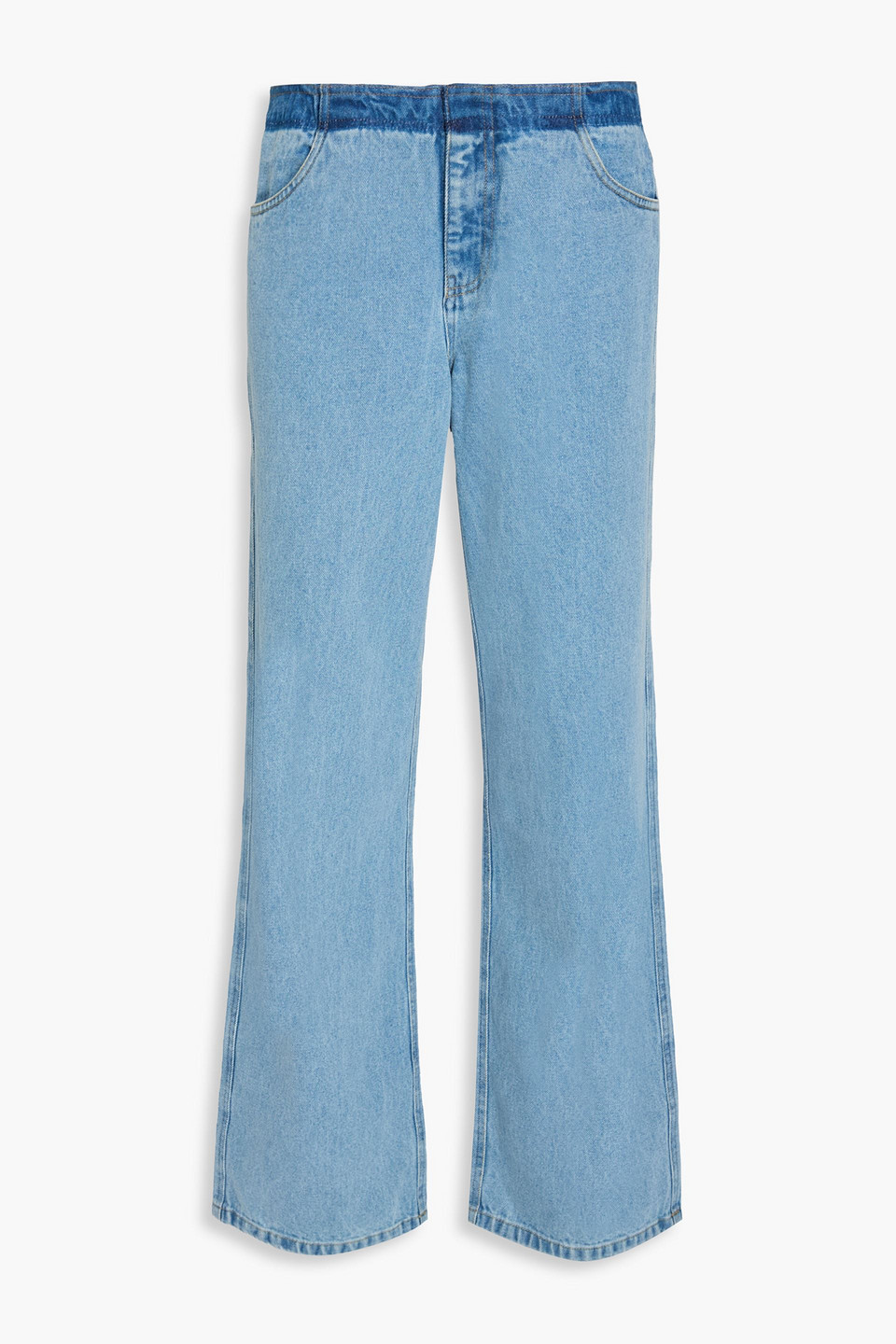 Mid-rise straight-leg jeans - Blue - UK 14