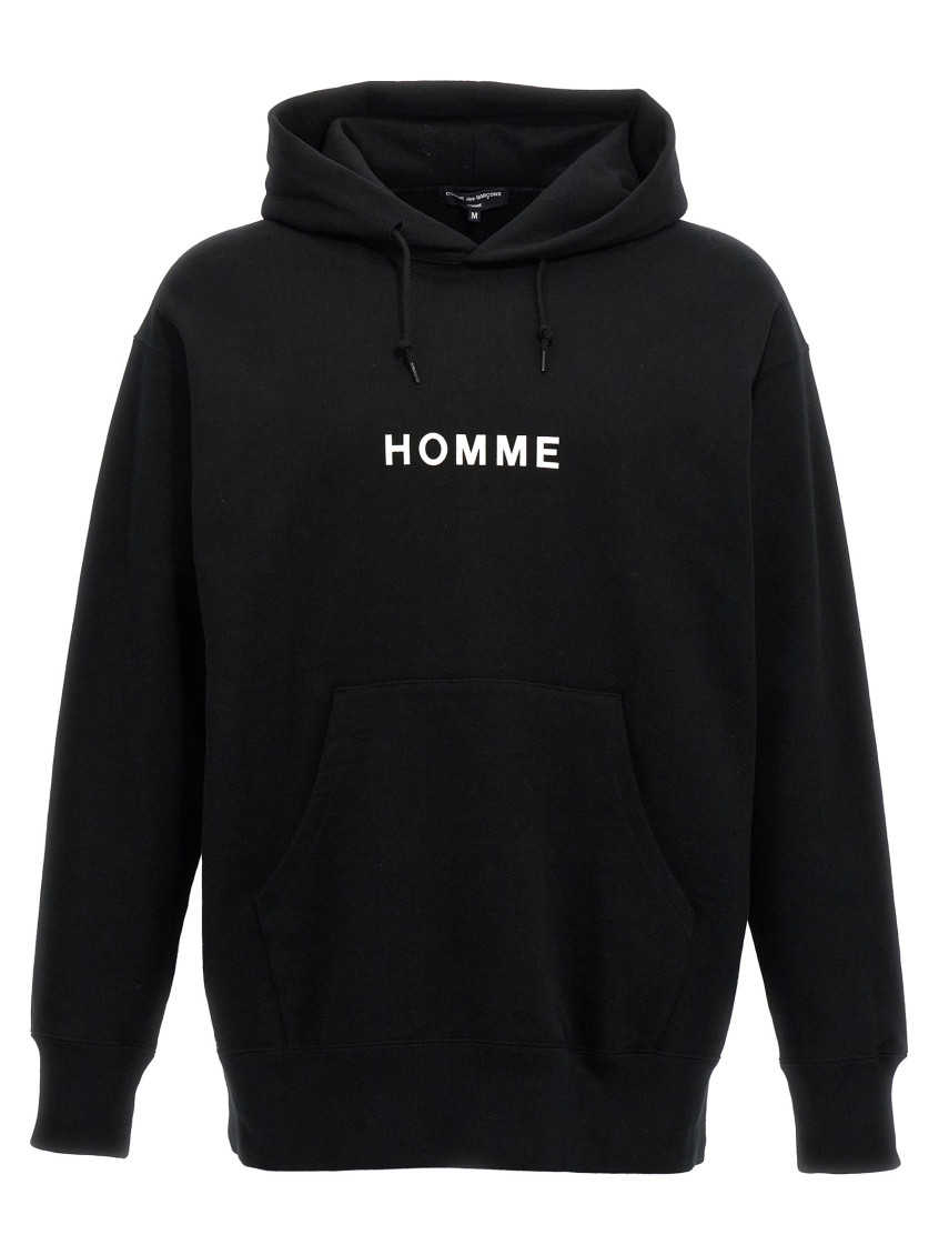 Black Logo Print Hoodie