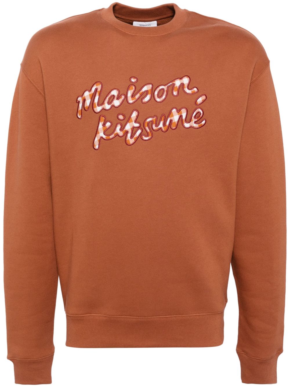 Handwriting Gingham sweatshirt - Neutrals