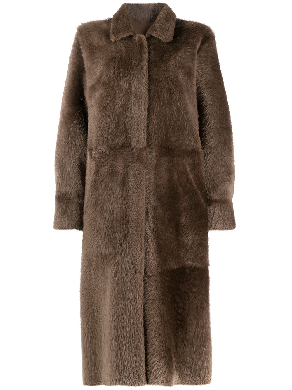 Oversized fur coat - Green
