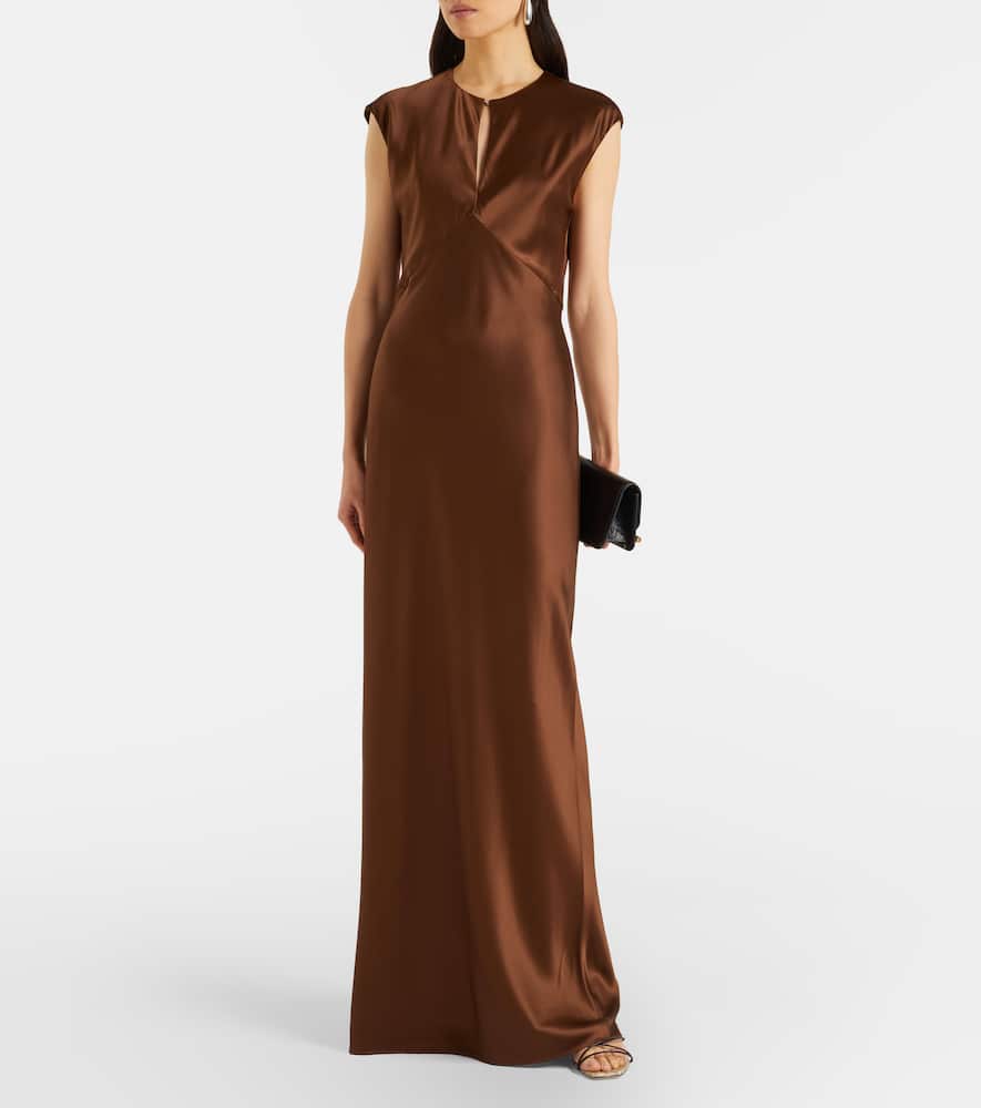 Nelzy silk-blend satin maxi dress