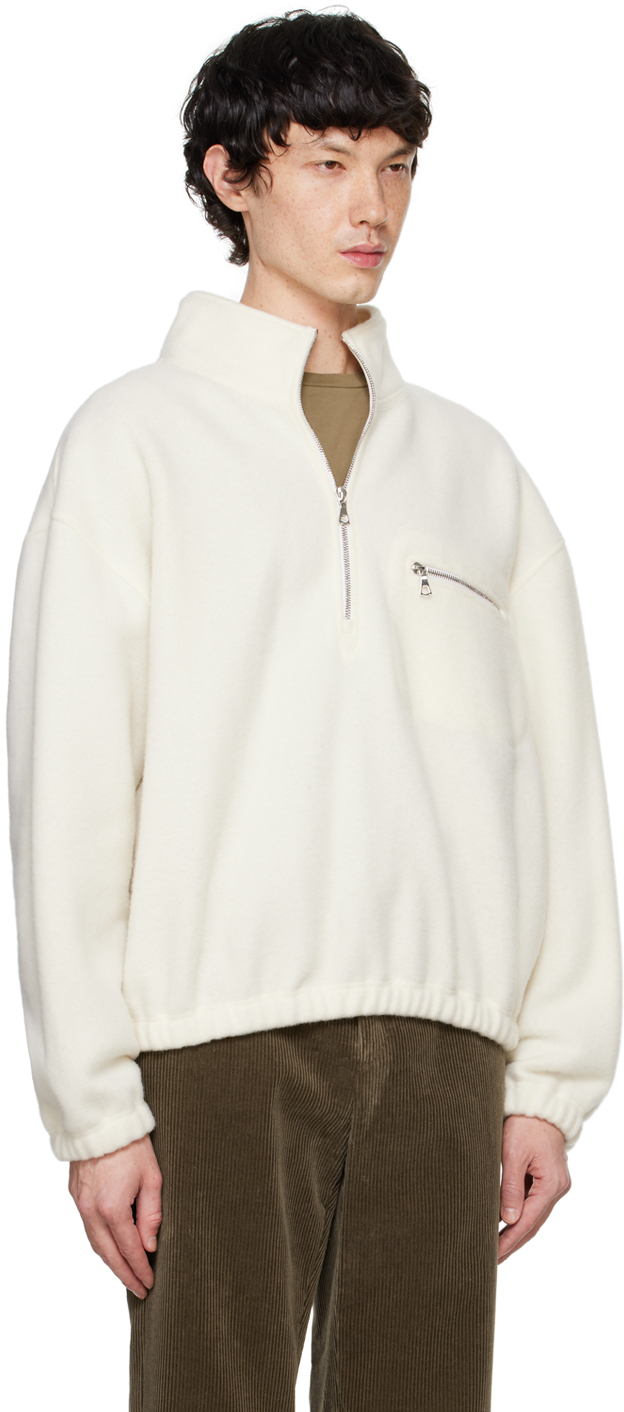 Rier Off-White Polar Fleece Sweater