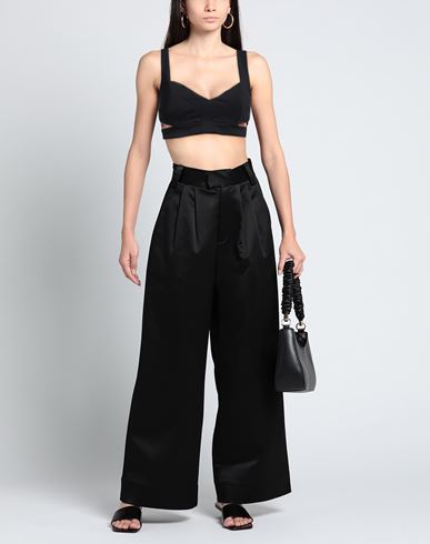 Woman Top Black Size L Viscose, Polyamide, Elastane