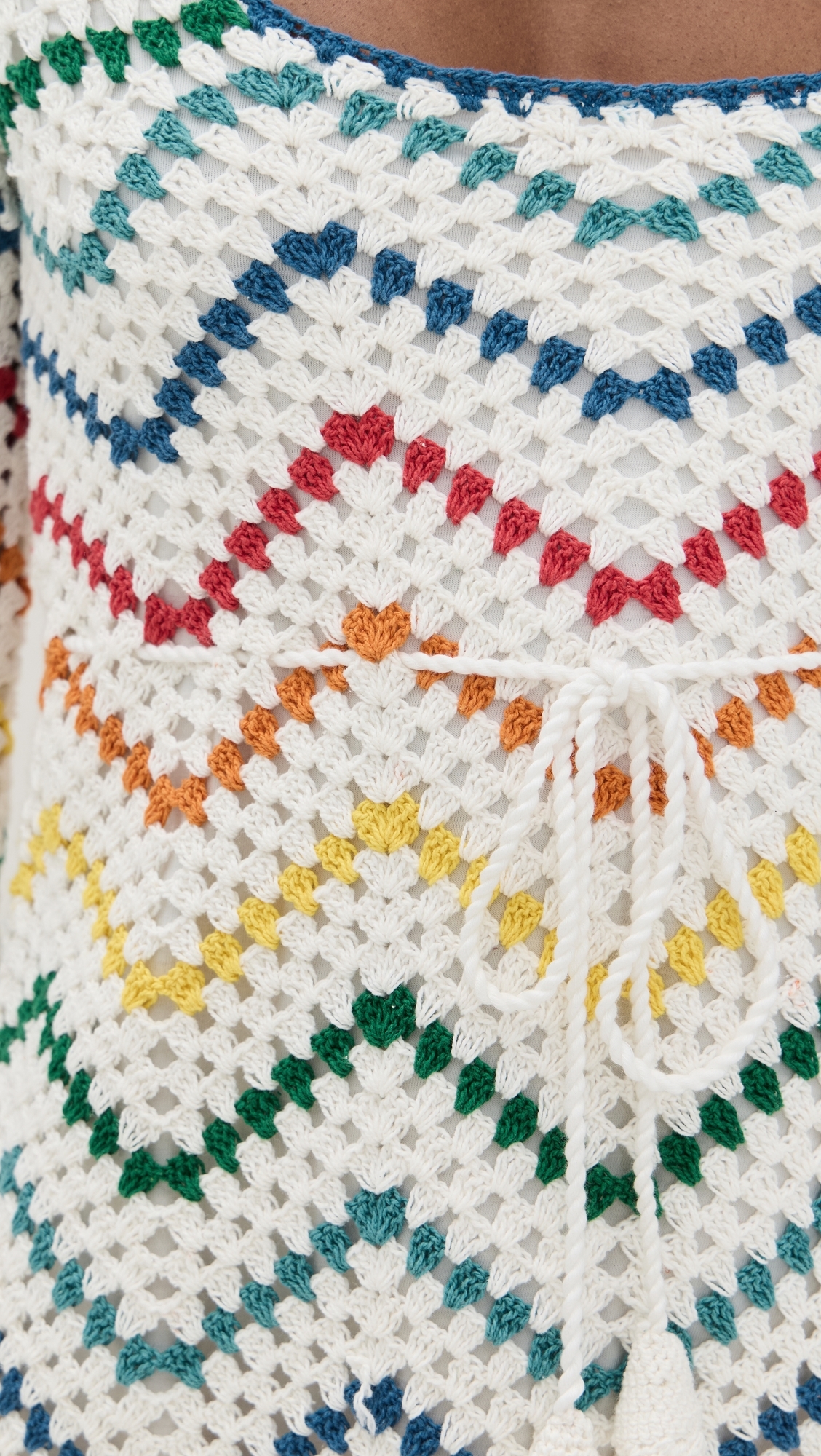 Siera Rainbow Crochet Mini Dress Multi