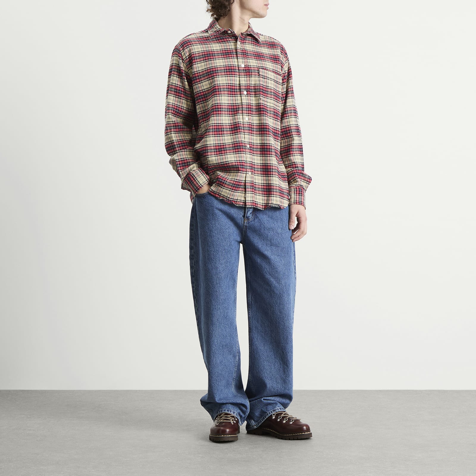 Men's River Flannel Shirt Red/Navy/Cloud
