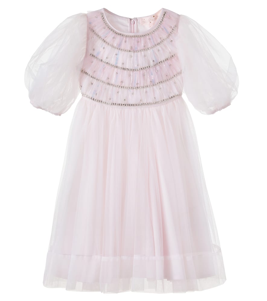 Opaline embellished tulle dress