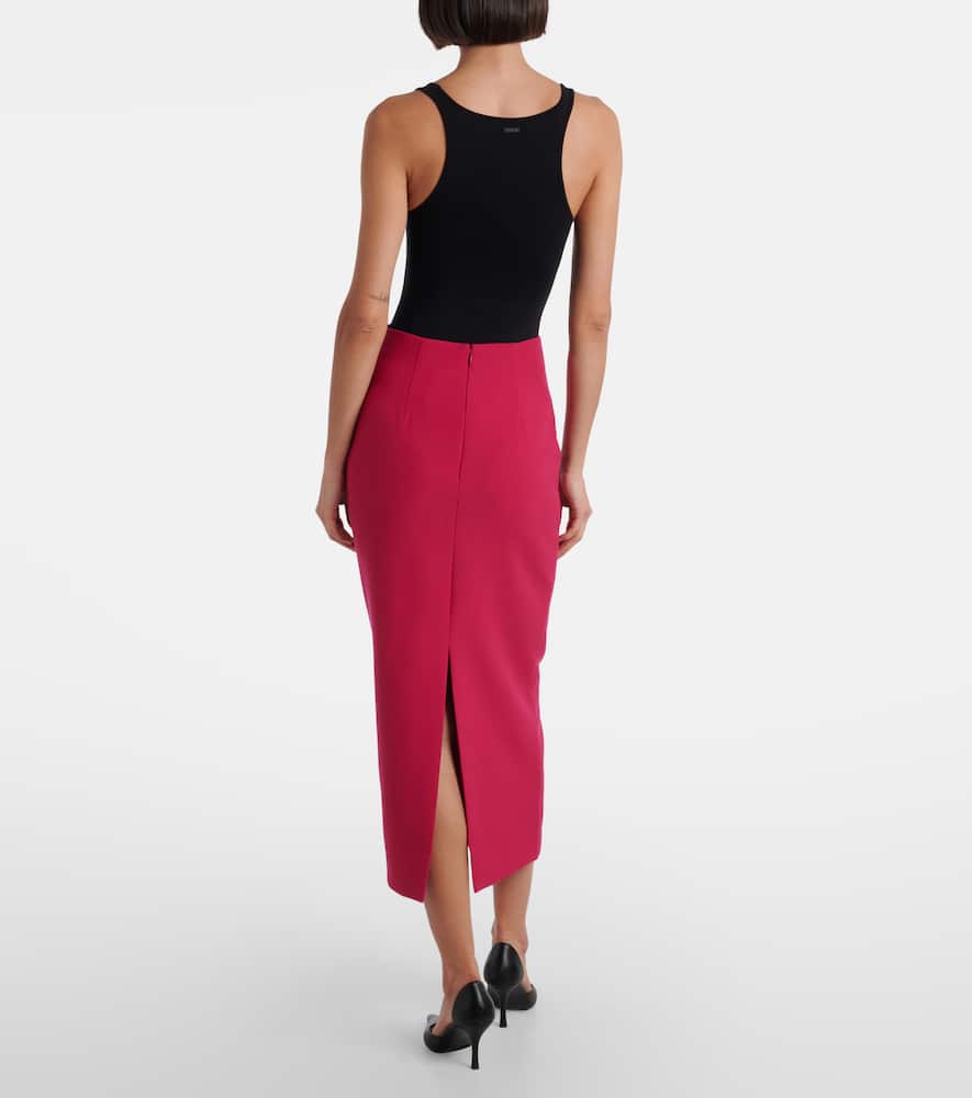 High-rise cady pencil skirt
