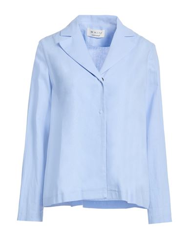 Helmur Woman Jacket Light blue Size M Linen, Viscose