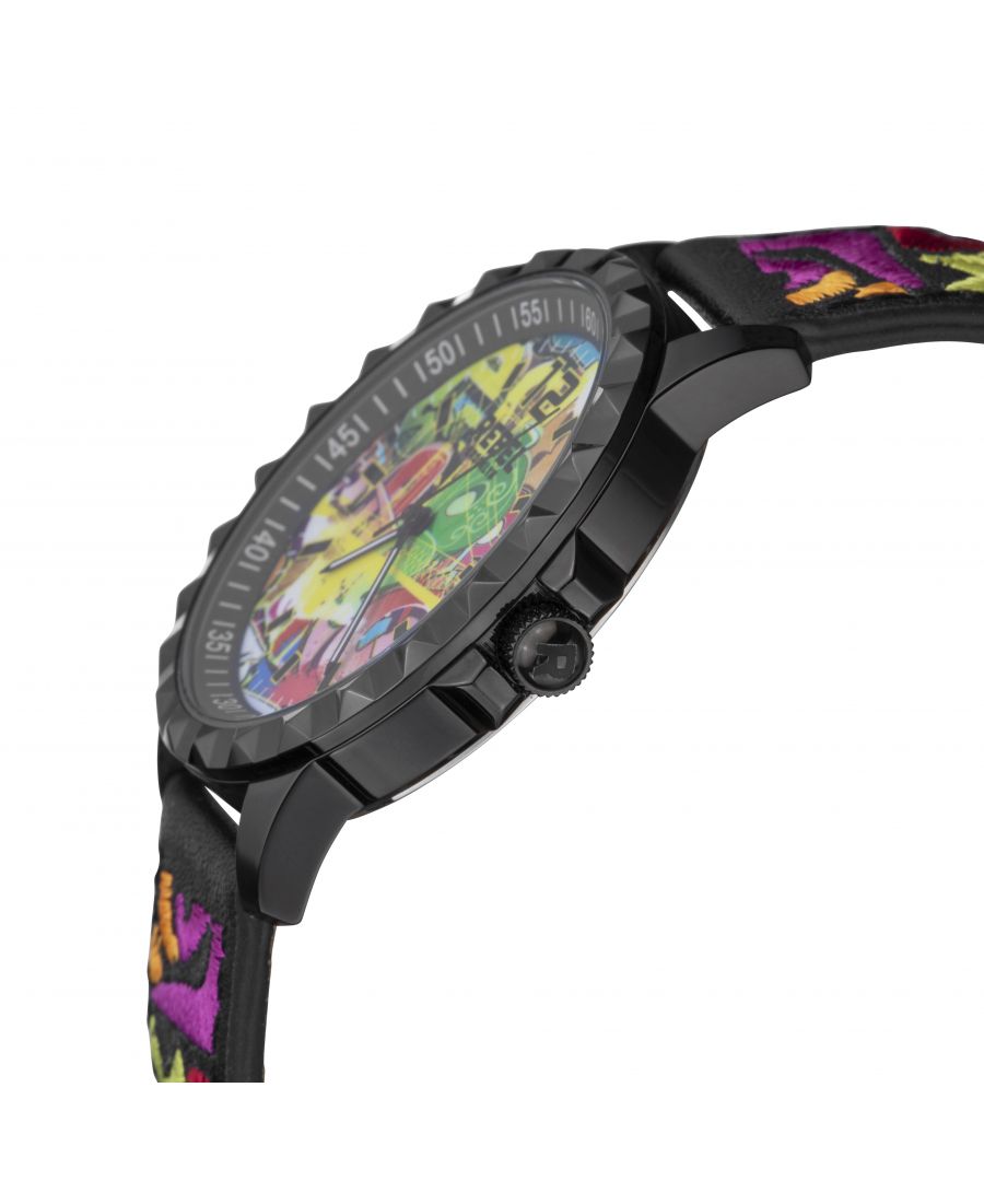 Rebel WoMens Dumbo Black Dial Leather Watch - One