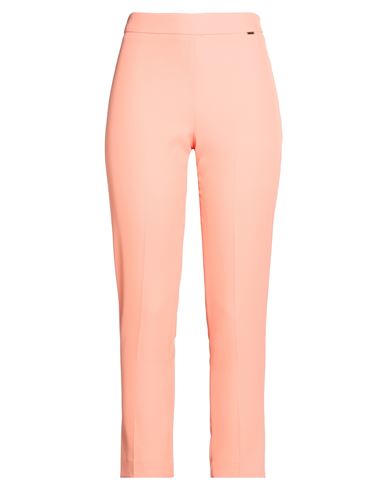 Woman Pants Orange Size 6 Polyester, Elastane