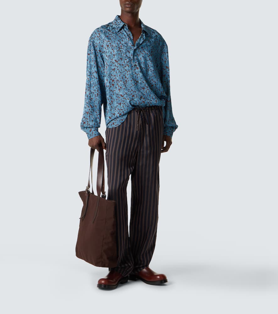 Printed satin shirt