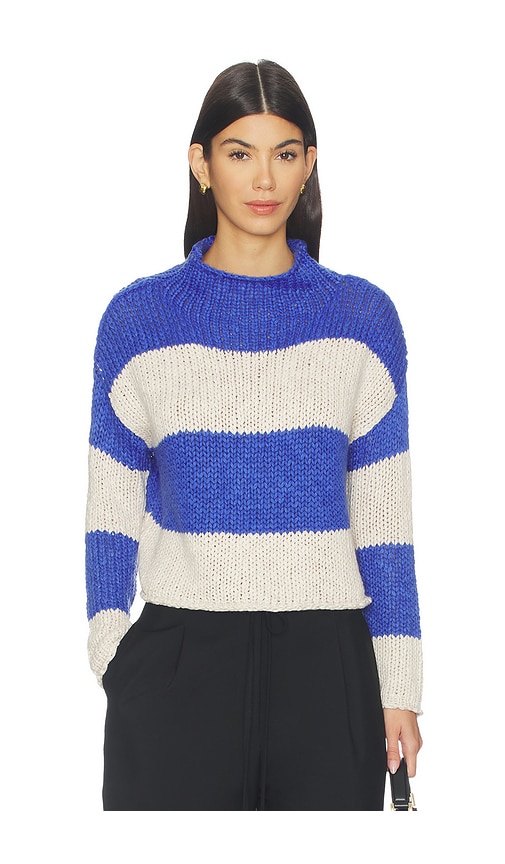 Free People Opal Rugby Stripe Sweater in Blue. - XS also in S, M