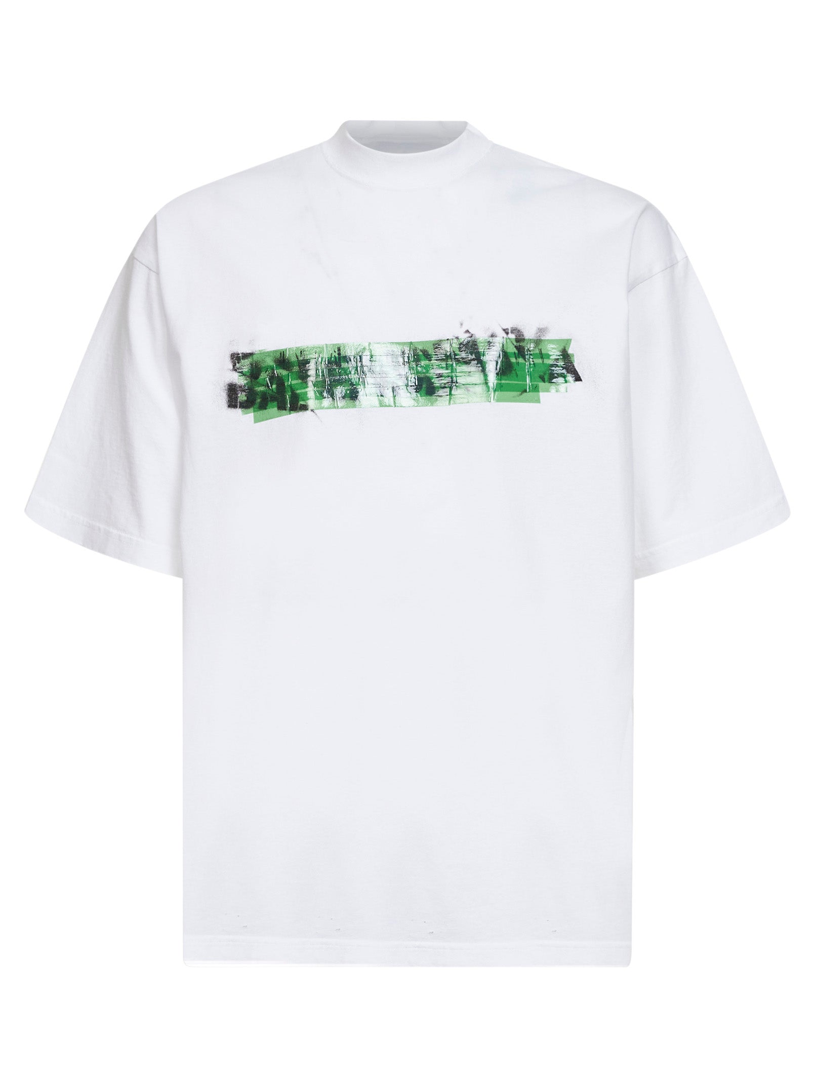 Messy Spray Print T-Shirt — White