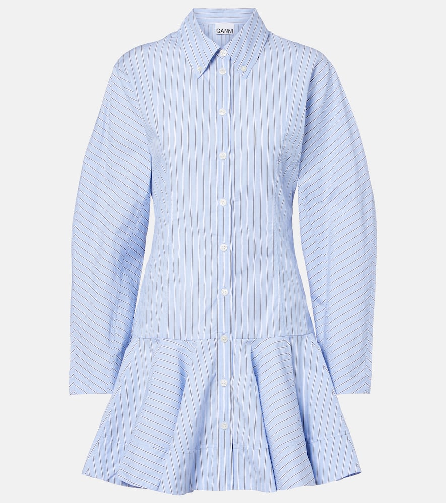 Striped cotton shirt dress