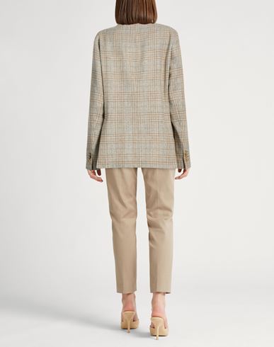 Woman Blazer Beige Size 12 Alpaca wool, Wool, Nylon