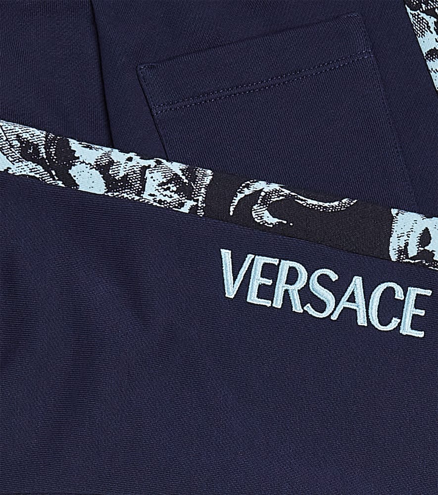 Versace Kids Barocco Stencil cotton jersey sweatpants