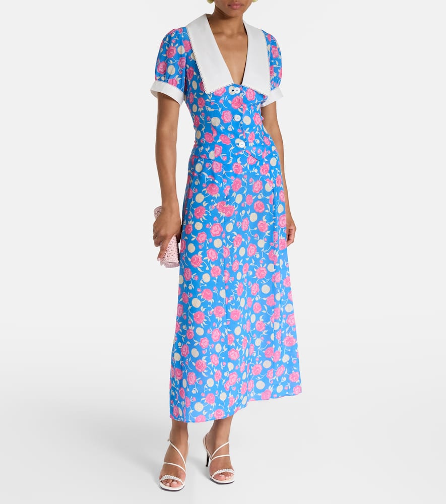Zinia floral silk blouse
