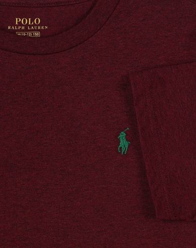 Cotton Jersey Crewneck Tee Kid Boy T-shirt Burgundy