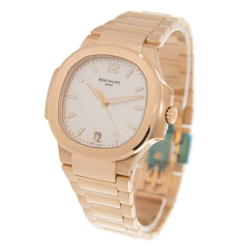 Nautilus 18kt Rose Gold Automatic Silver Dial Ladies Watch 7118-1R-001