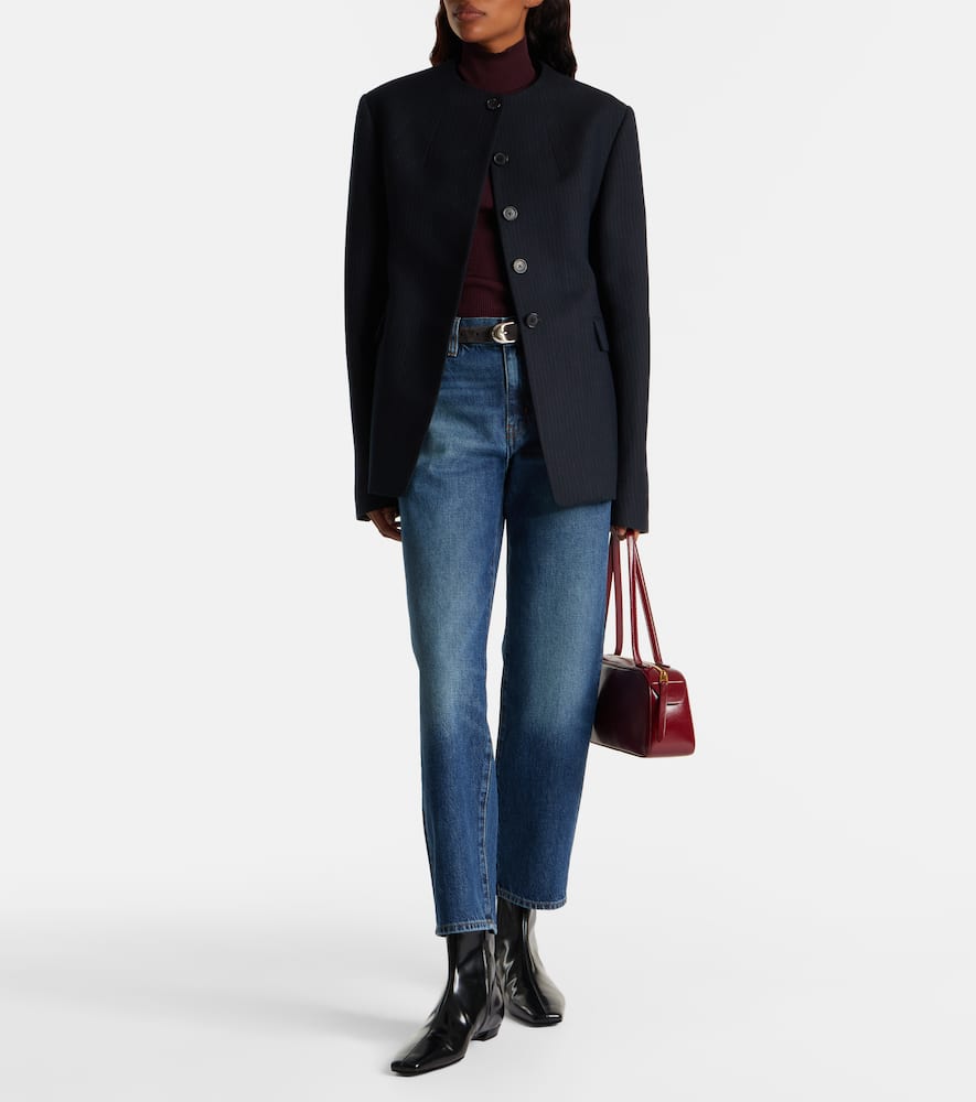 Hang high-rise straight jeans