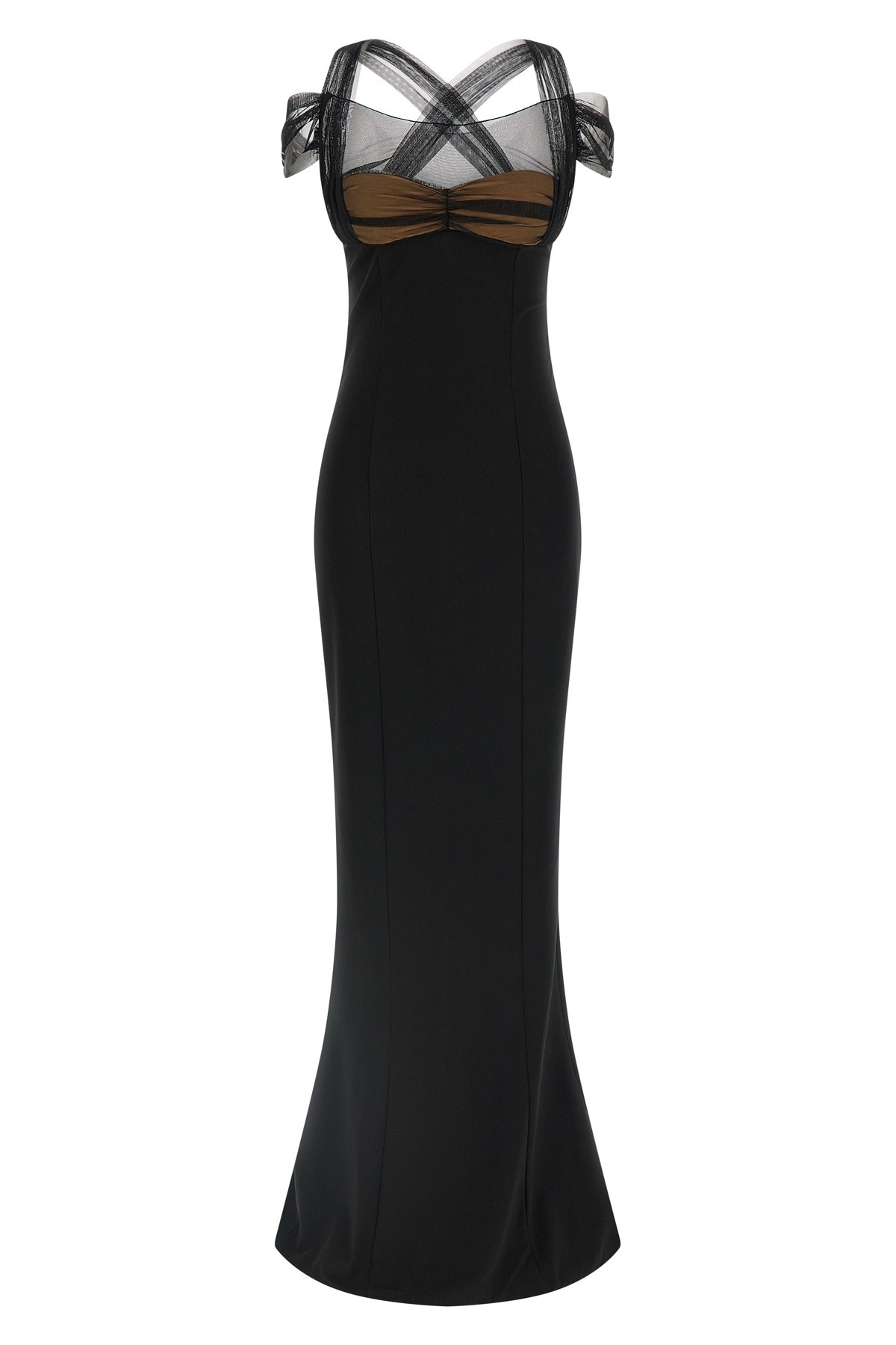 'Draped Padded Cup Maxi' Dress