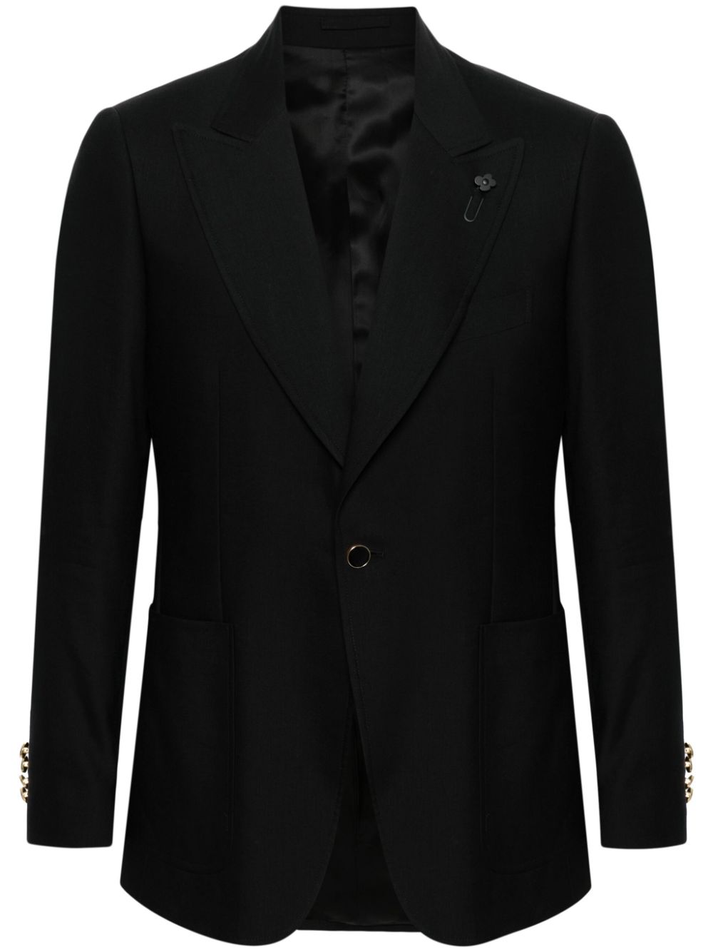 Attitude single-breasted blazer - Black