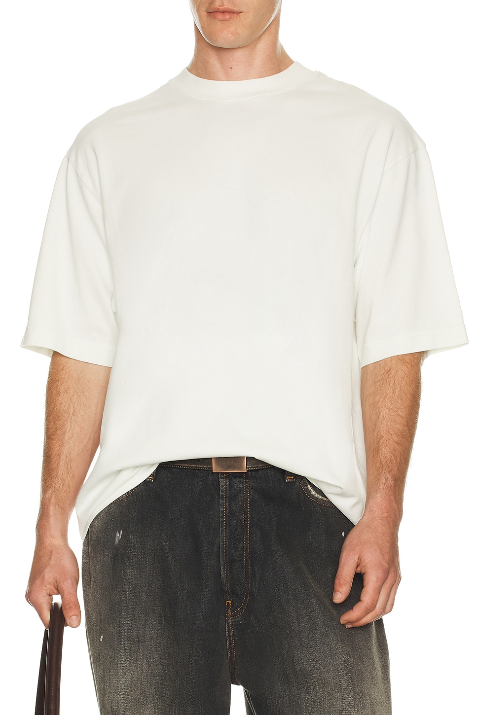 Acne Studios Short Sleeve T-Shirt in Ice White - White. L also in M, XL/1X